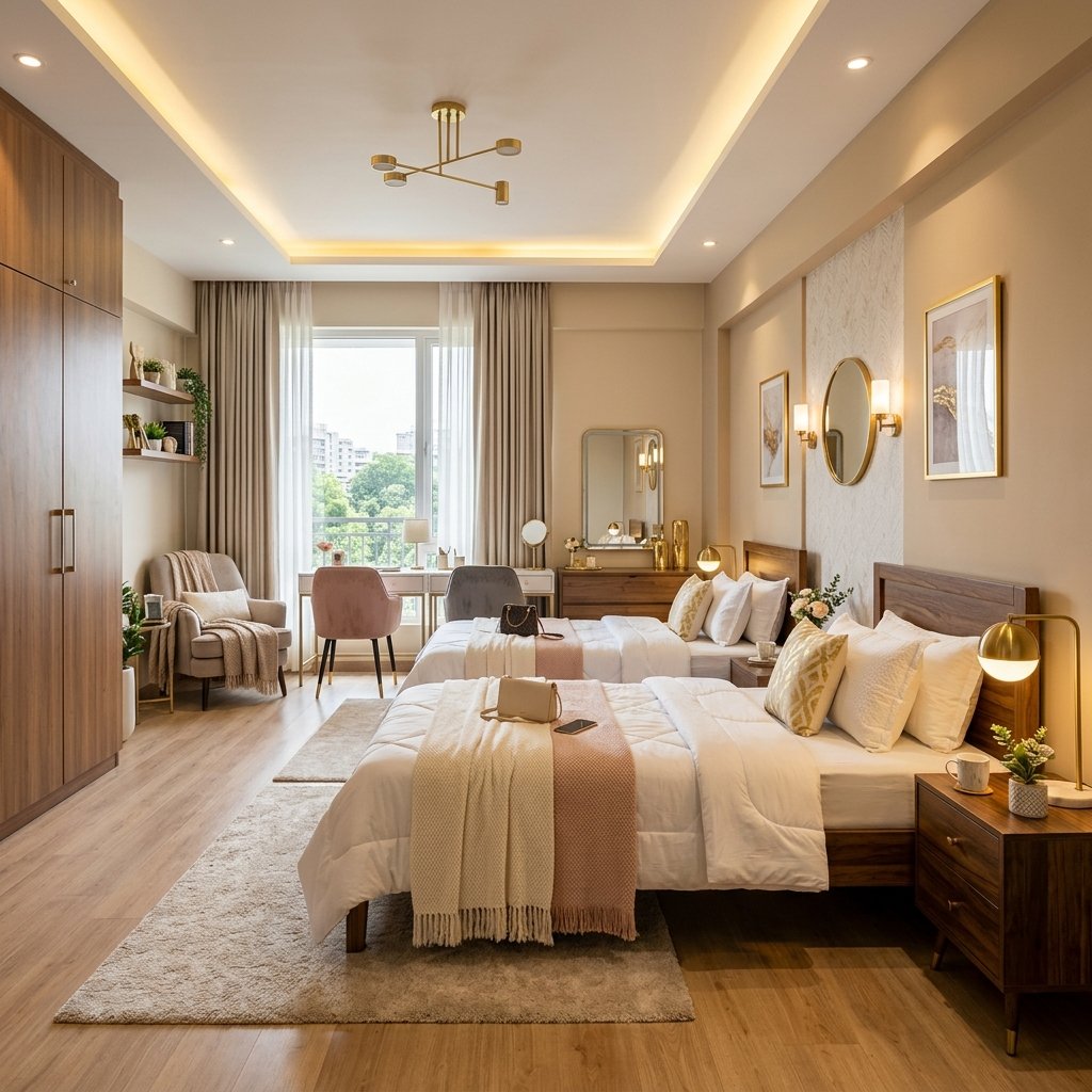 RK Ladies PG Double Sharing Room